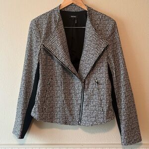 NEW DKNY‎ moto asymmetrical zip jacket